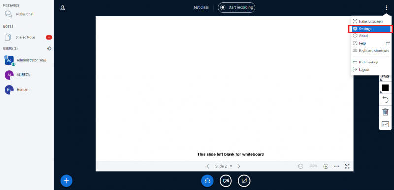 نحوه فارسی کردن کلاس مجازی