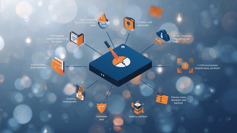 بازسازی (repair) پارتیشن های آسیب دیده در سرور لینوکس