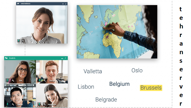 تخته وایتبرد کلاس مجازی