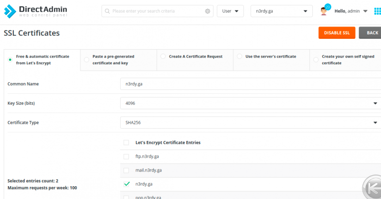 cPanel و DirectAdmin