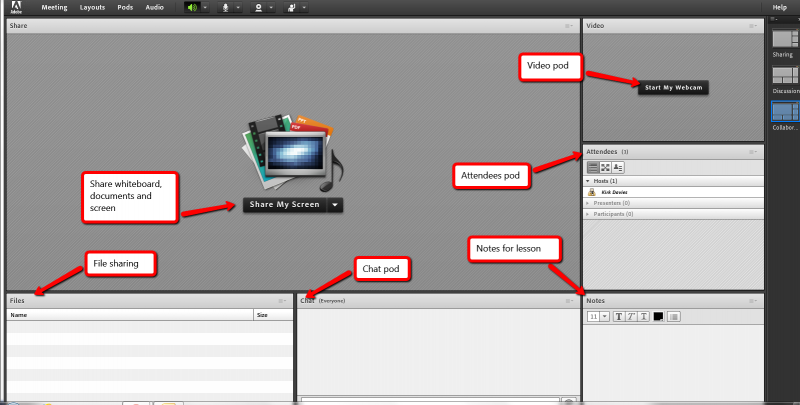 اپشن های ادوب کانکت