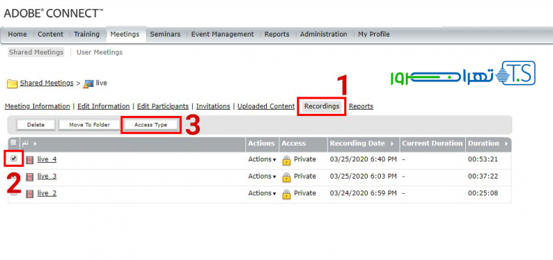 کلاس های ضبط شده در ادوب کانکت