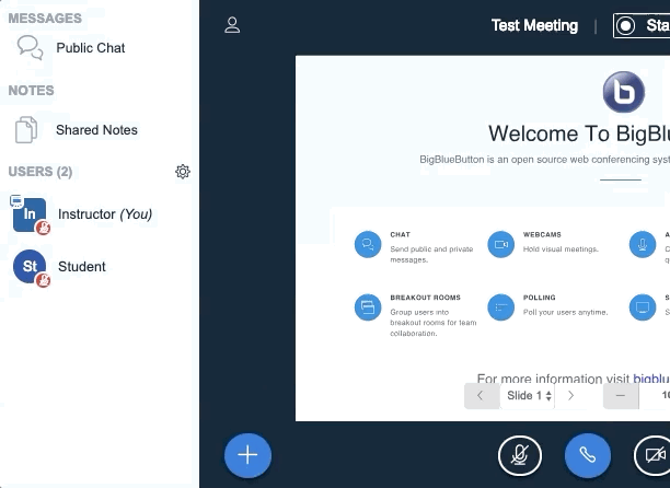 مدیریت کلاس مجازی بیگ بلو باتن