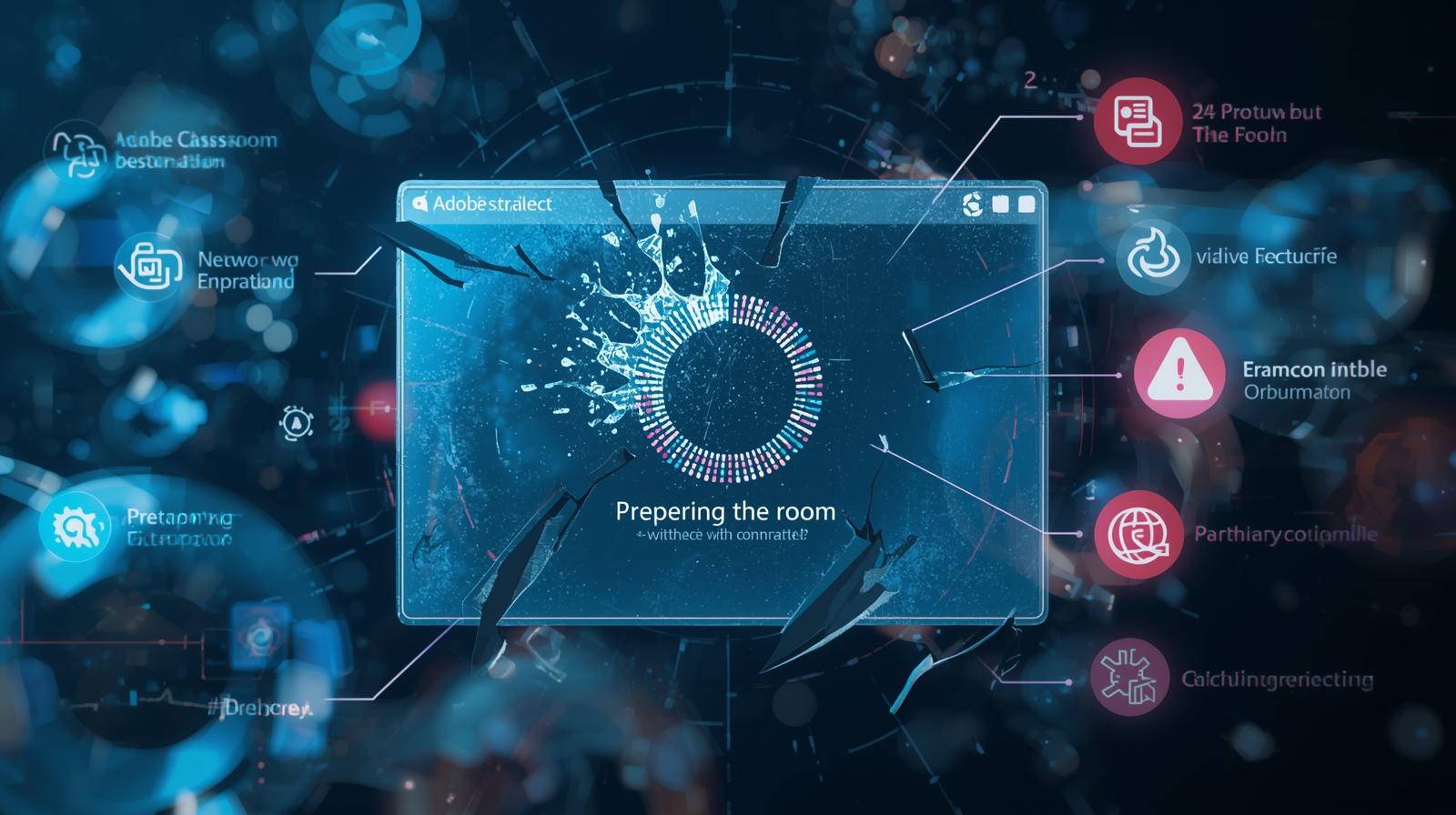 هنگ کردن کلاس و ارور prepairing the room در ادوب کانکت