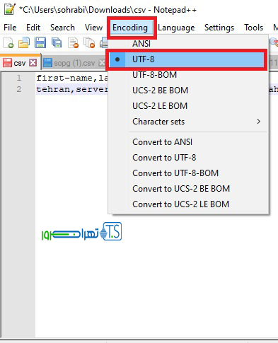 ایمپورت فارسی اسامی کاربران در ادوب کانکت