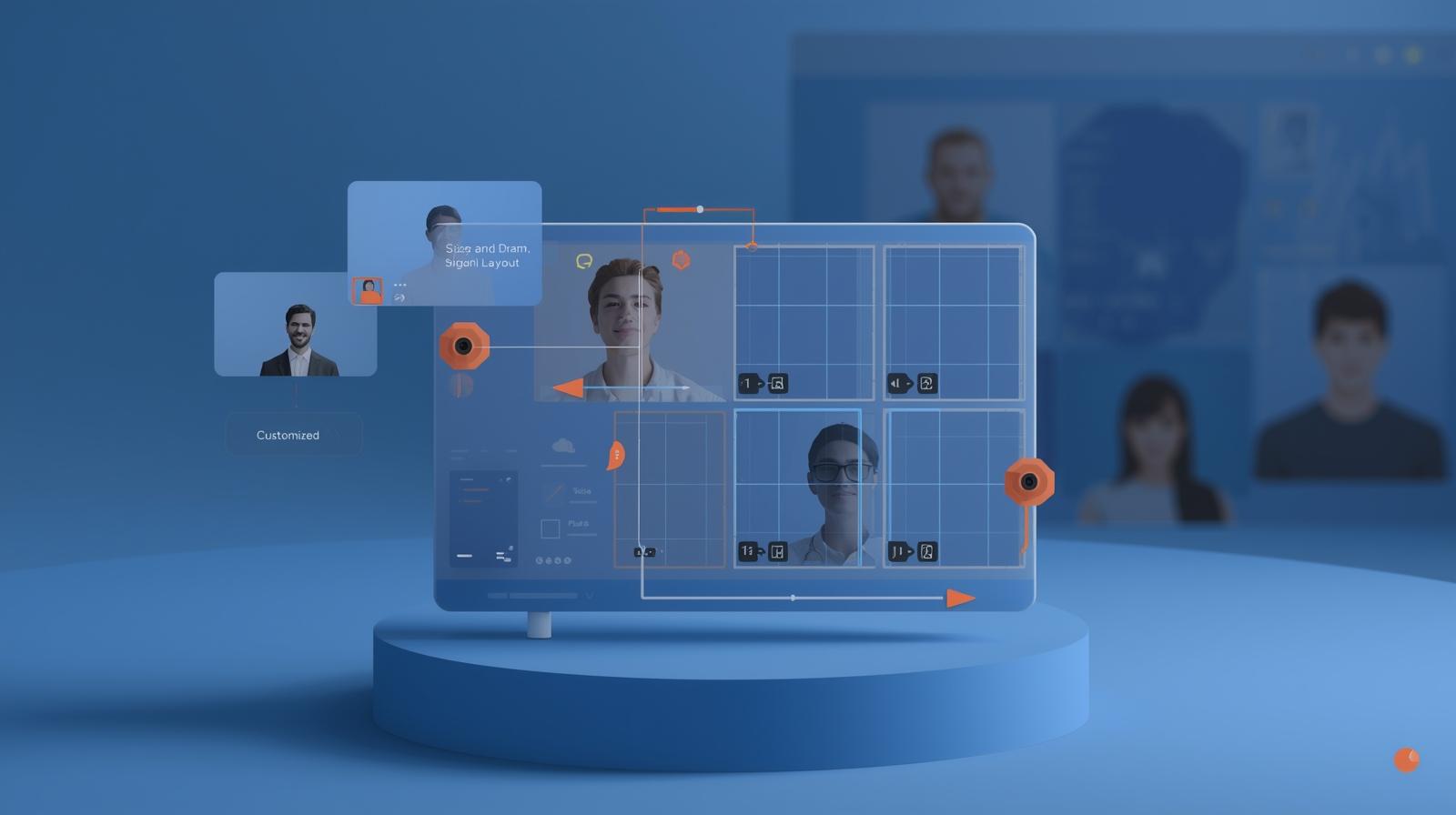 تغییر اندازه و چیدمان تصویر وبکم های همزمان در کلاس مجازی ادوب کانکت