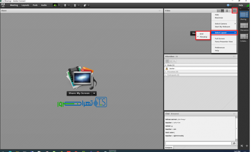 وبکم در کلاس مجازی ادوب کانکت