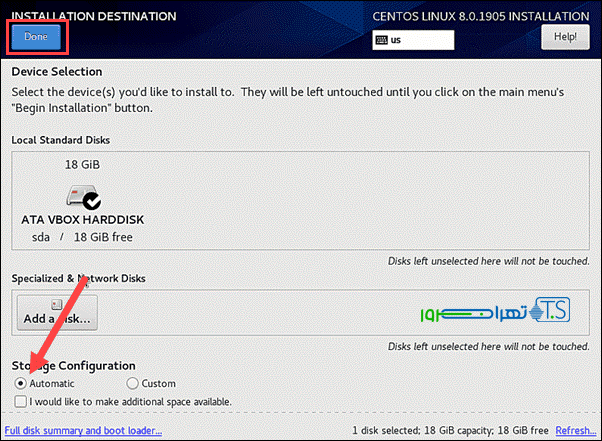 تنظیمات و نصب سیستم عامل Cent OS 8