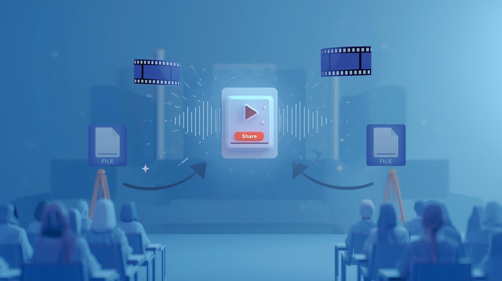 اشتراک گذاری ویدیو و فایل صوتی در بیگ بلو باتن