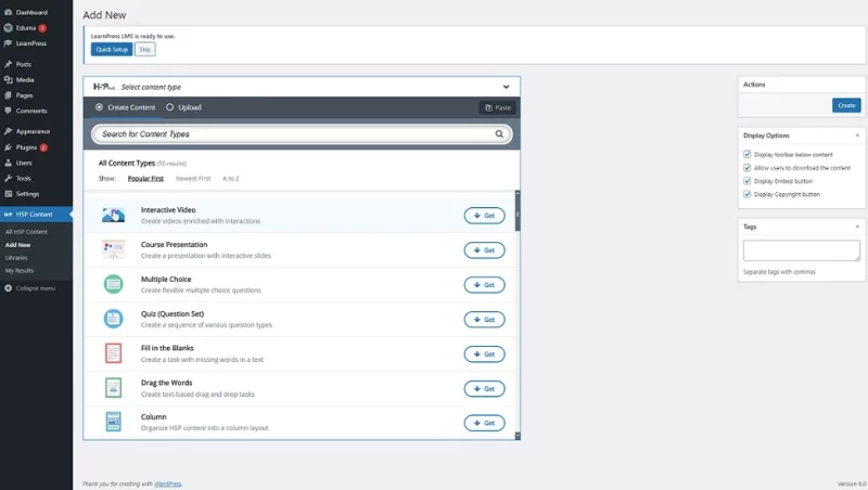 شکل محیط تنظیمات افزونه در بخش تنظیمات مدیریت