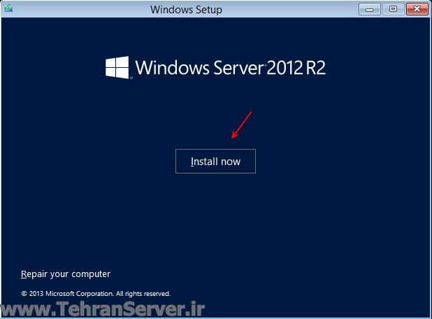 نصب ویندوز سرور 2012
