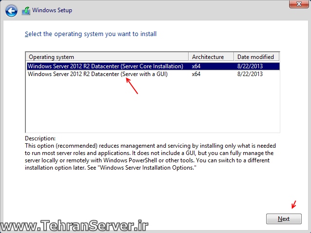 نصب ویندوز سرور 2012
