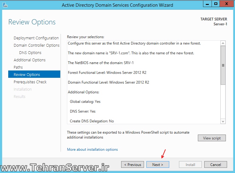 نصب Active Directory روی سرور مجازی